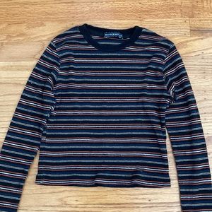 brandy melville striped cropped long sleeve